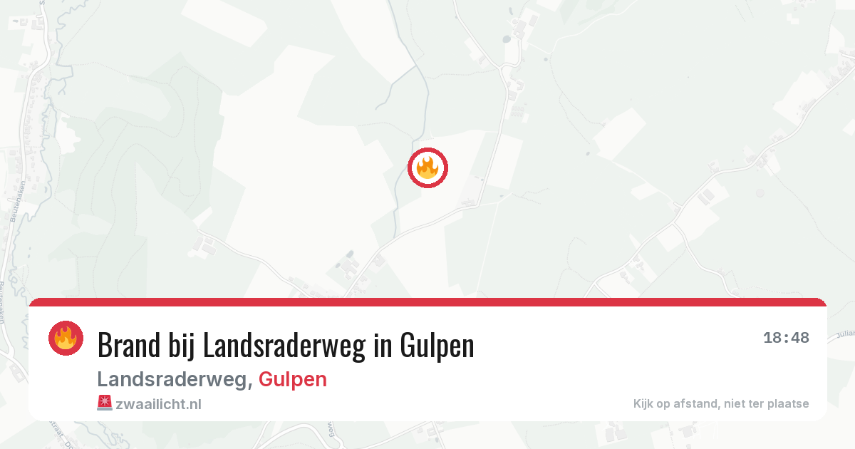Brand bij Landsraderweg in Gulpen — 19 jun 2026