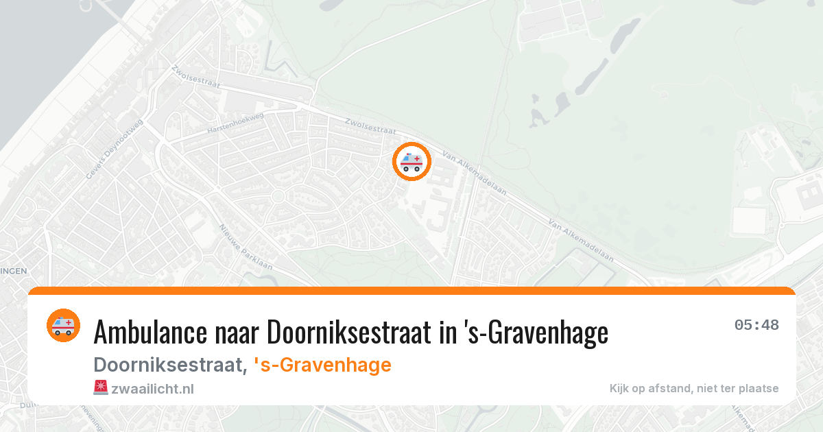 Ambulance naar Doorniksestraat in 's-Gravenhage — 25 mrt 2026