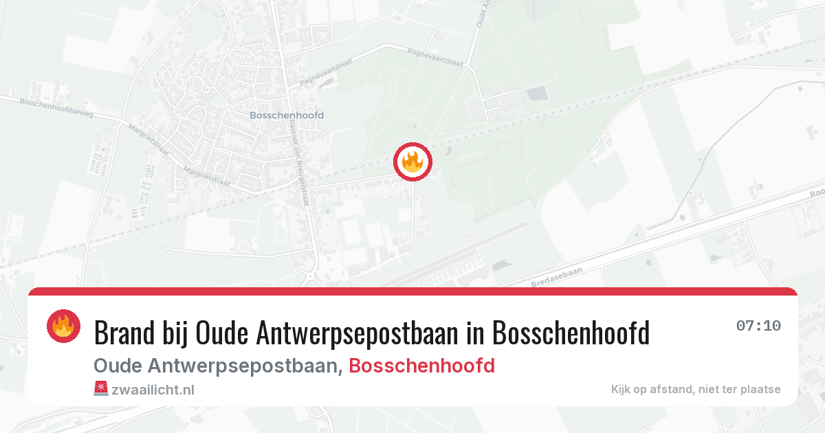 Brand bij Oude Antwerpsepostbaan in Bosschenhoofd — 30 mrt 2026