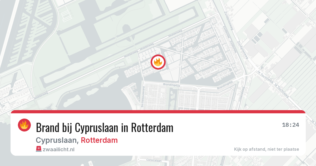 Brand bij Cypruslaan in Rotterdam — 7 apr 2026