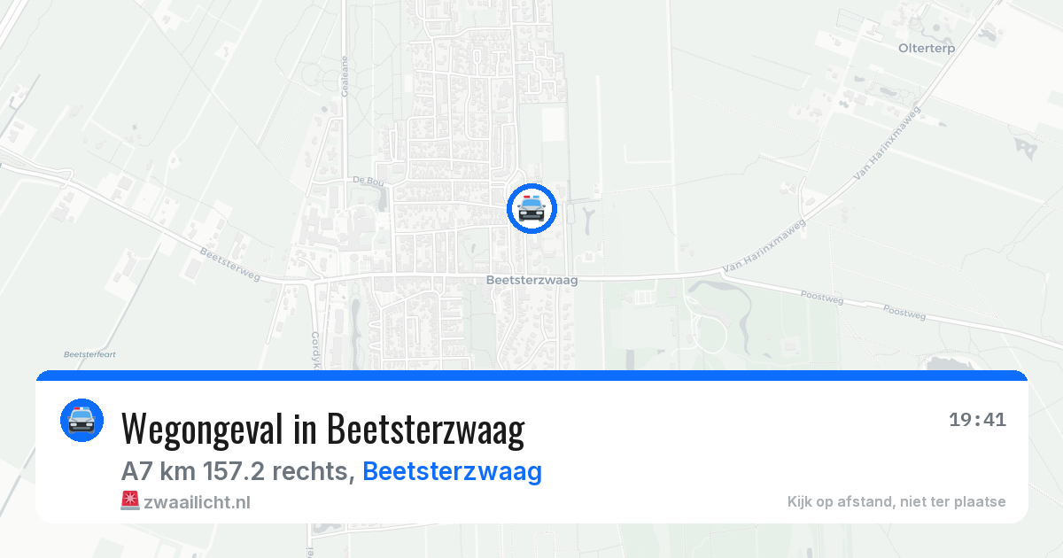 Wegongeval in Beetsterzwaag — 25 jun 2026