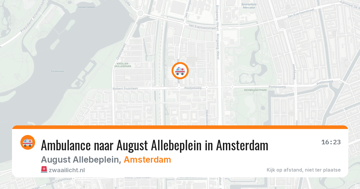 Ambulance naar August Allebeplein in Amsterdam — 25 mrt 2026
