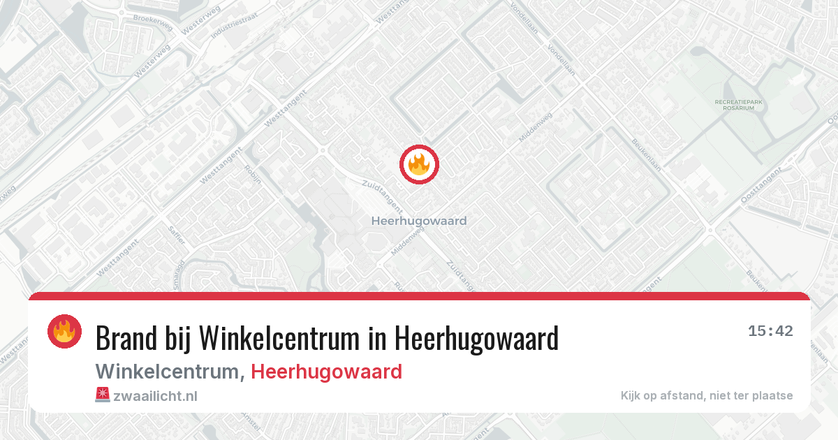 Brand bij Winkelcentrum in Heerhugowaard — 2 jul 2026