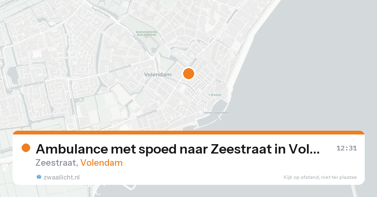 Ambulance met spoed naar Zeestraat in Volendam — 6 jun 2026