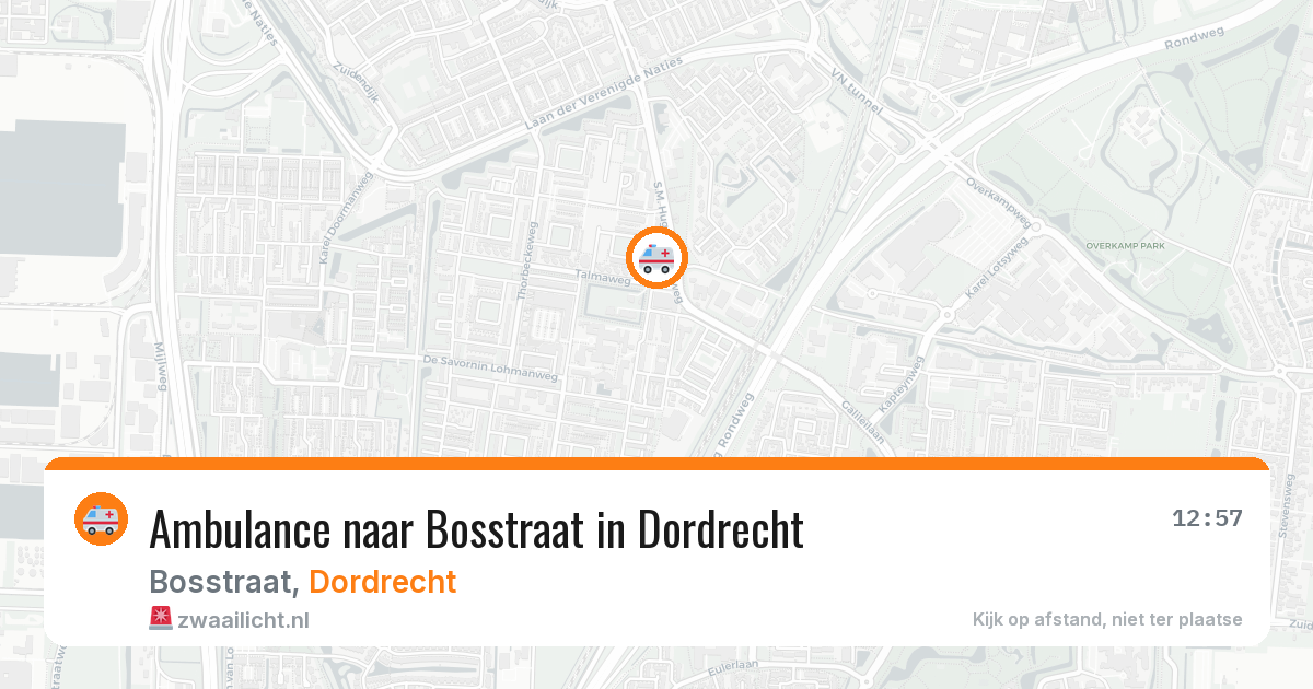 Ambulance naar Bosstraat in Dordrecht — 11 mei 2026