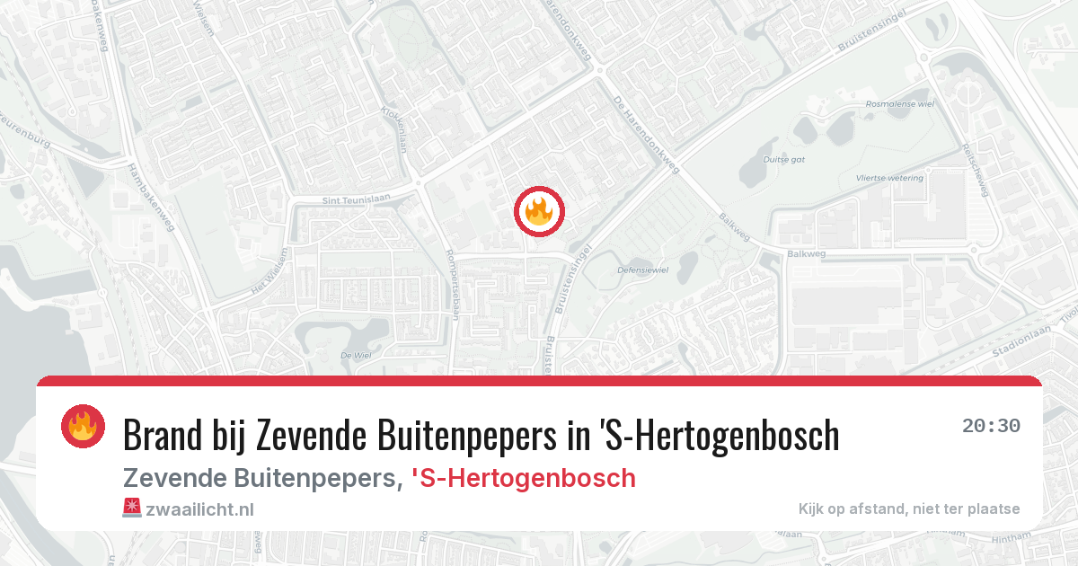Brand bij Zevende Buitenpepers in 'S-Hertogenbosch — 18 mei 2026
