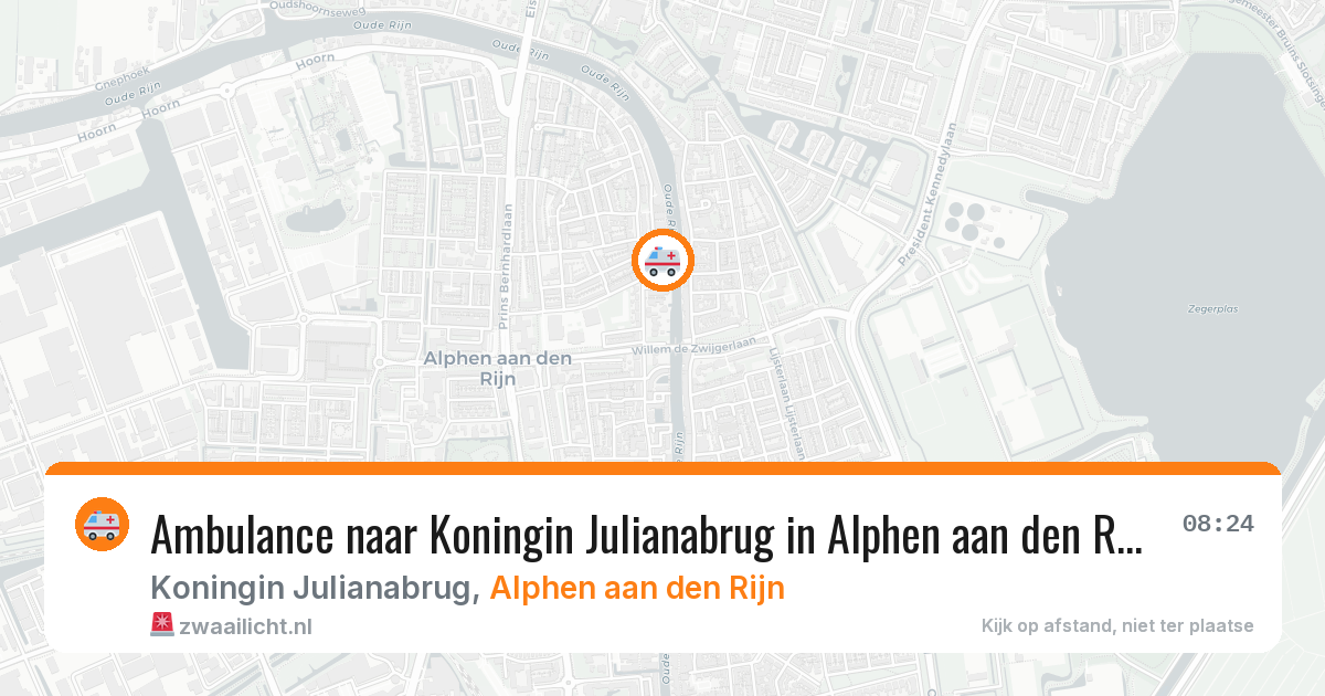 Ambulance naar Koningin Julianabrug in Alphen aan den Rijn — 17 apr 2026