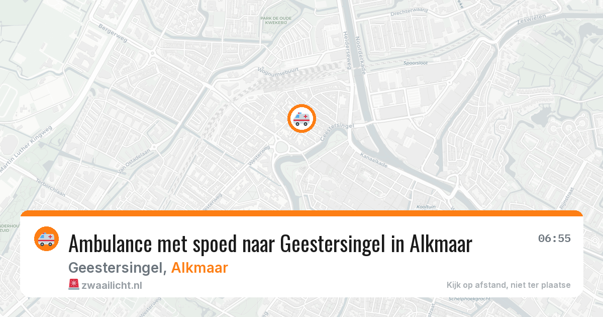 Ambulance met spoed naar Geestersingel in Alkmaar — 19 apr 2026