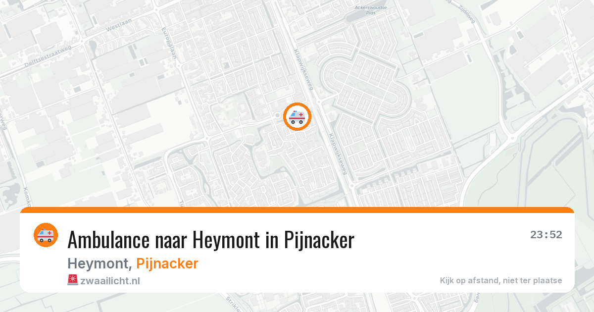 Ambulance naar Heymont in Pijnacker — 8 jul 2026
