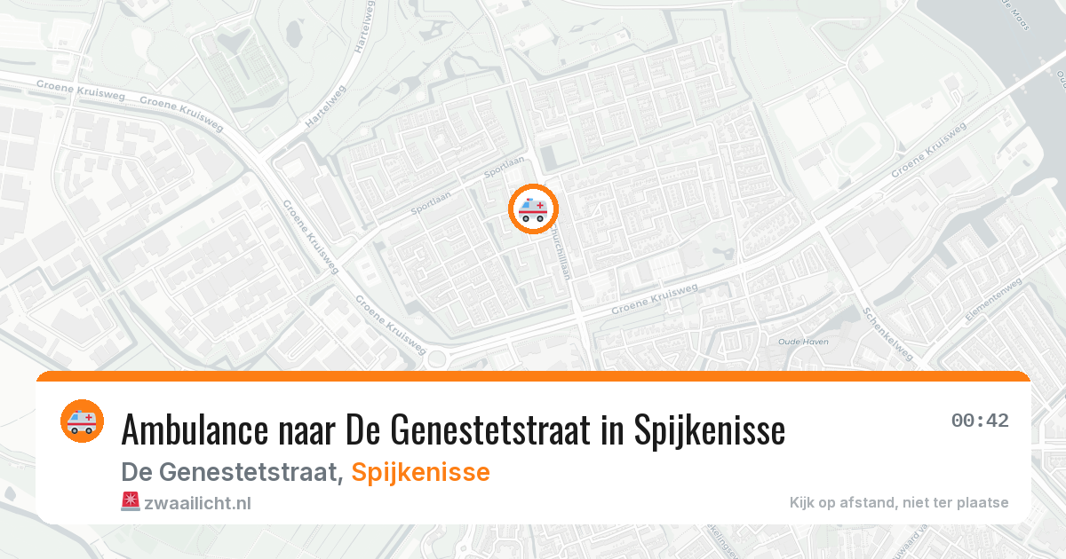 Ambulance naar De Genestetstraat in Spijkenisse — 28 jul 2026