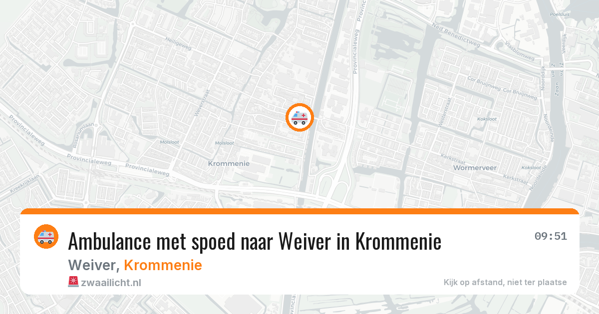 Ambulance met spoed naar Weiver in Krommenie — 7 apr 2026