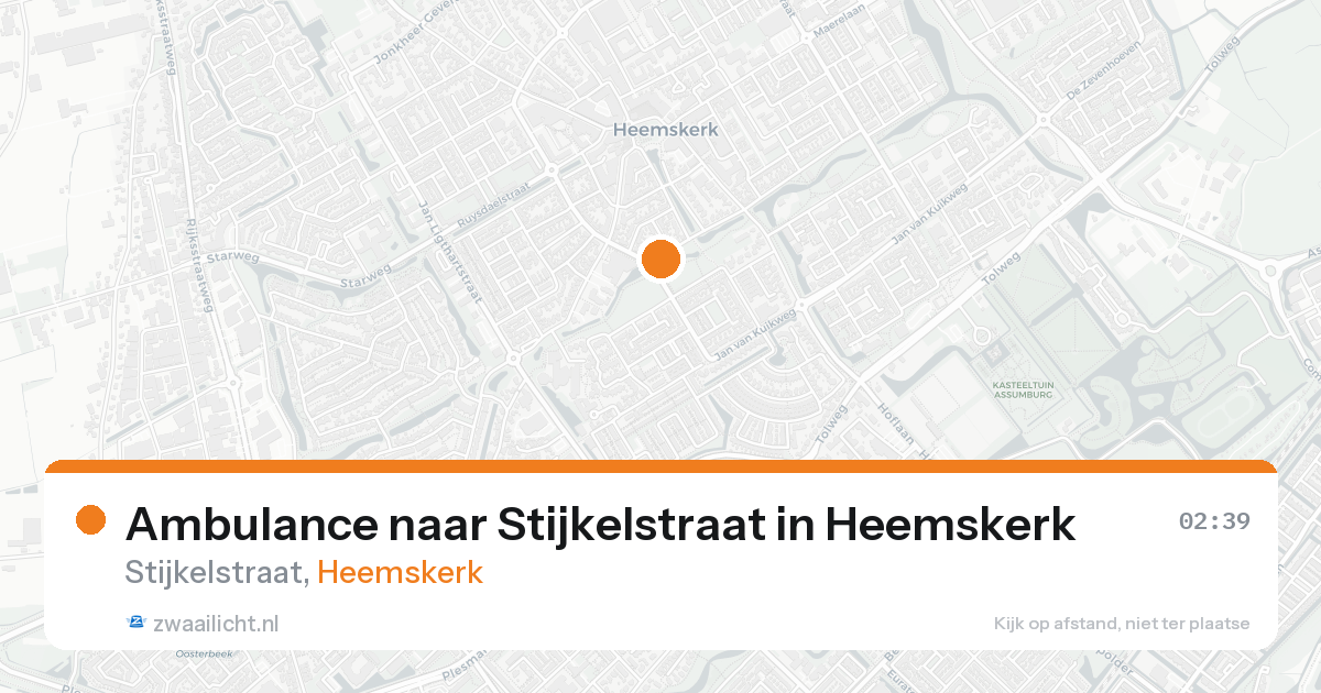 Ambulance naar Stijkelstraat in Heemskerk — 23 aug 2026