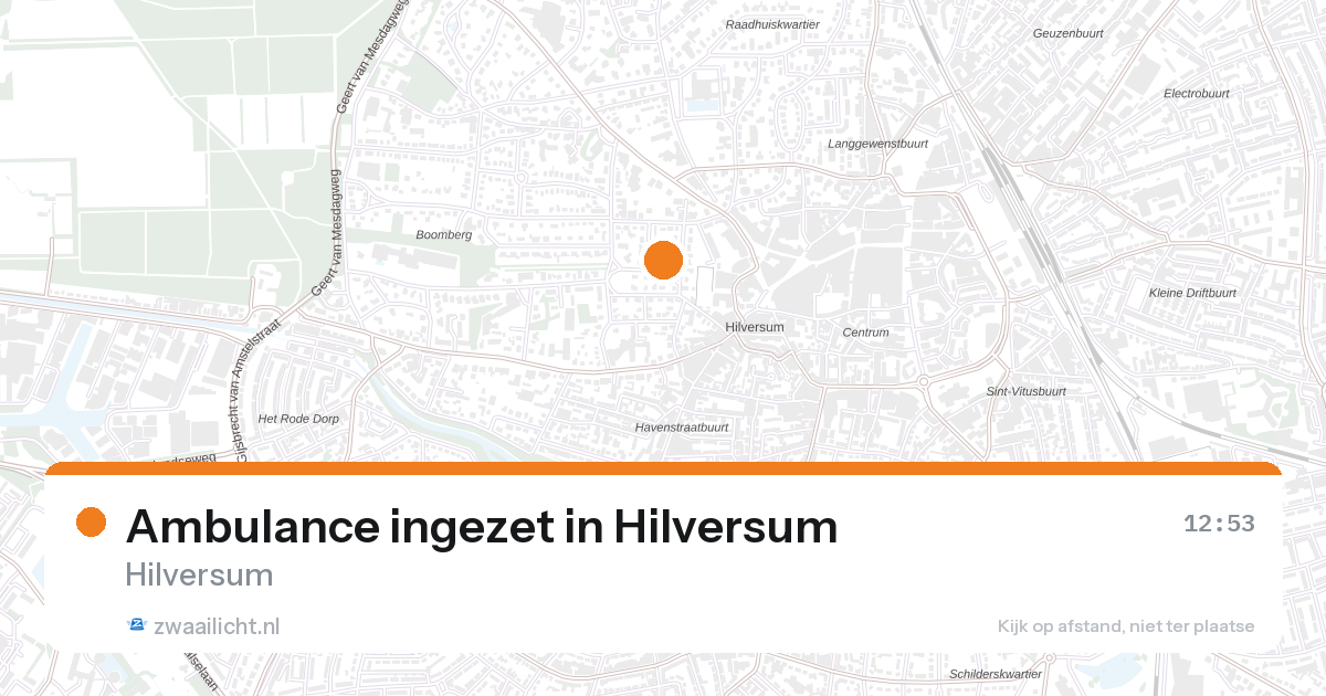 Ambulance ingezet in Hilversum — 27 aug 2026