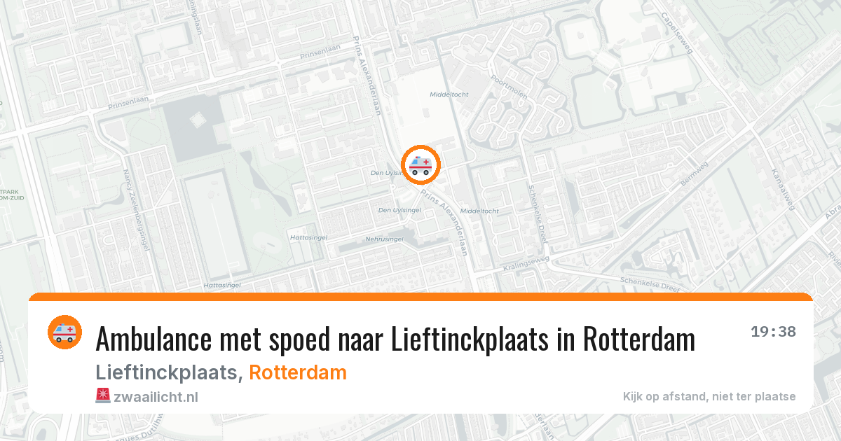 Ambulance met spoed naar Lieftinckplaats in Rotterdam — 28 mei 2026