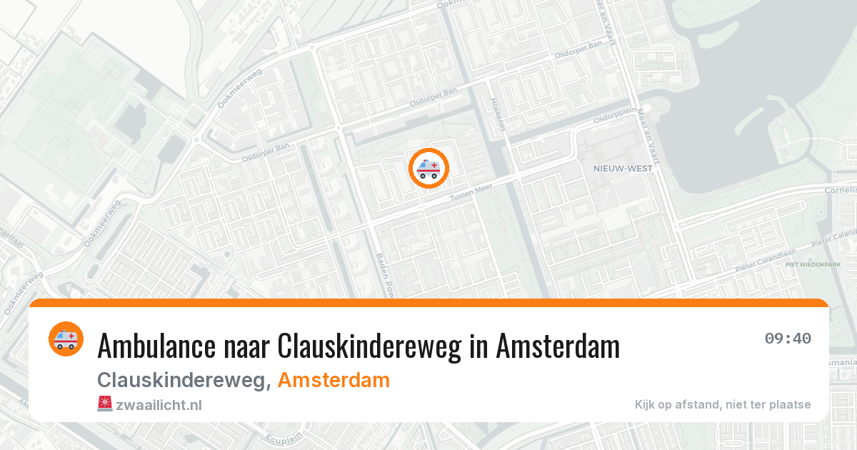 Ambulance naar Clauskindereweg in Amsterdam — 11 mei 2026