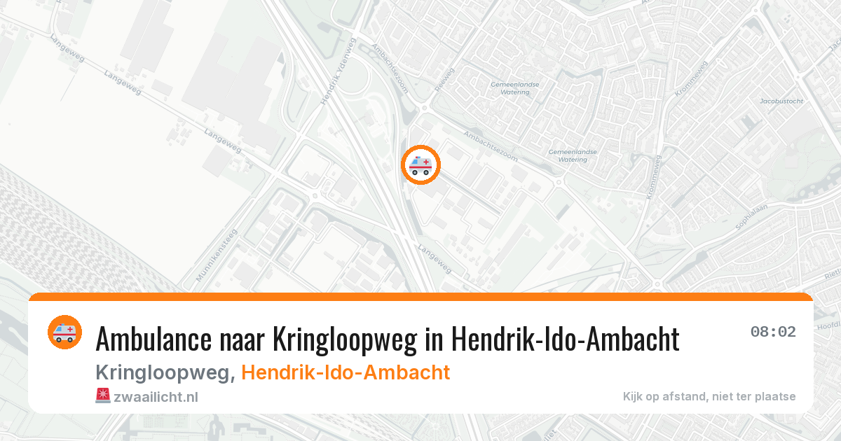 Ambulance naar Kringloopweg in Hendrik-Ido-Ambacht — 1 apr 2026