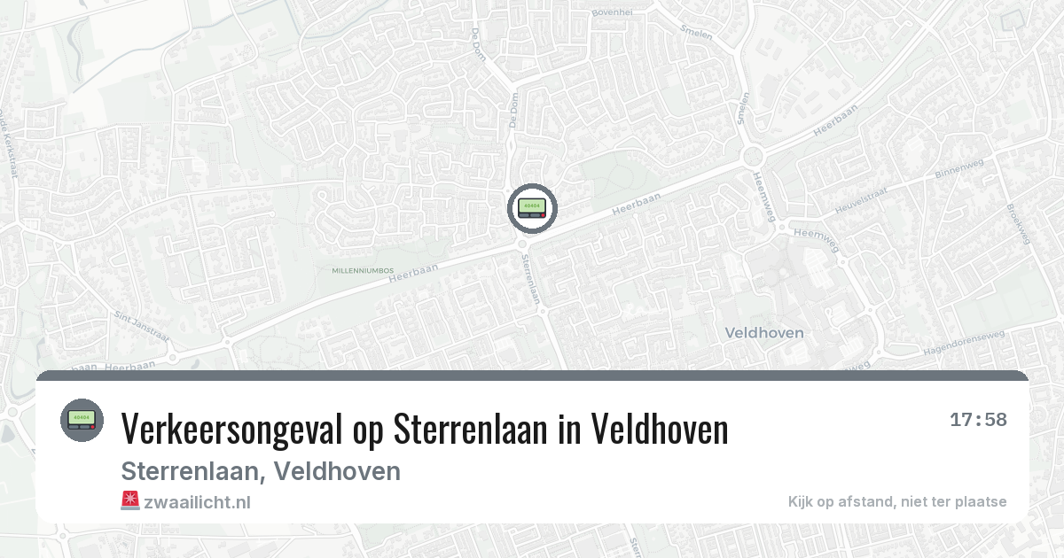 Verkeersongeval op Sterrenlaan in Veldhoven — 29 jan 2026