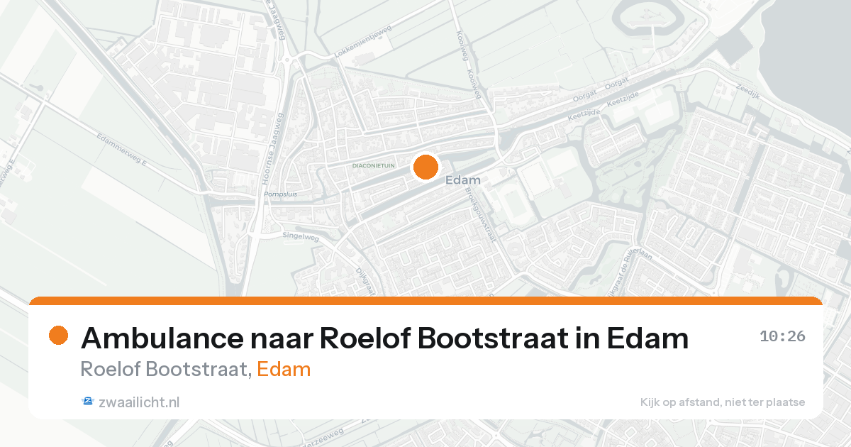 Ambulance naar Roelof Bootstraat in Edam — 24 aug 2026