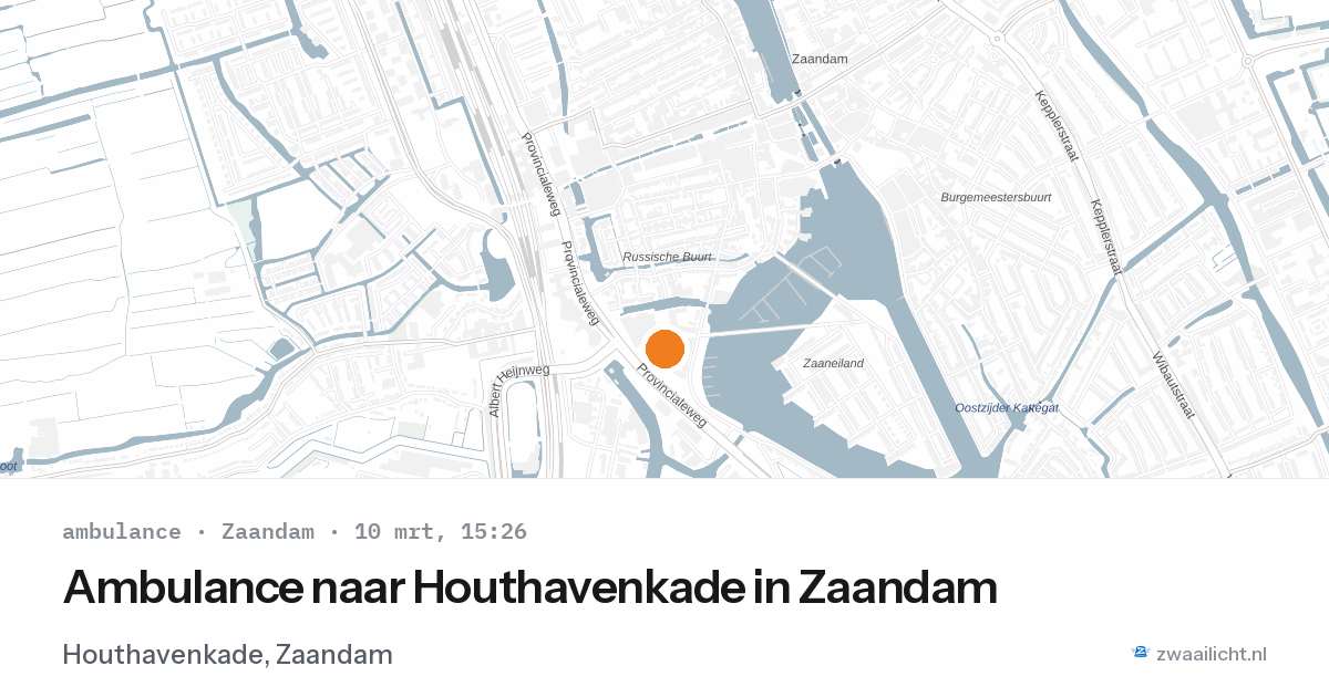 Ambulance naar Houthavenkade in Zaandam — 10 mrt 2026
