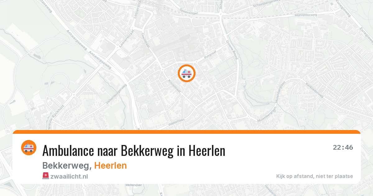 Ambulance naar Bekkerweg in Heerlen — 4 jul 2026