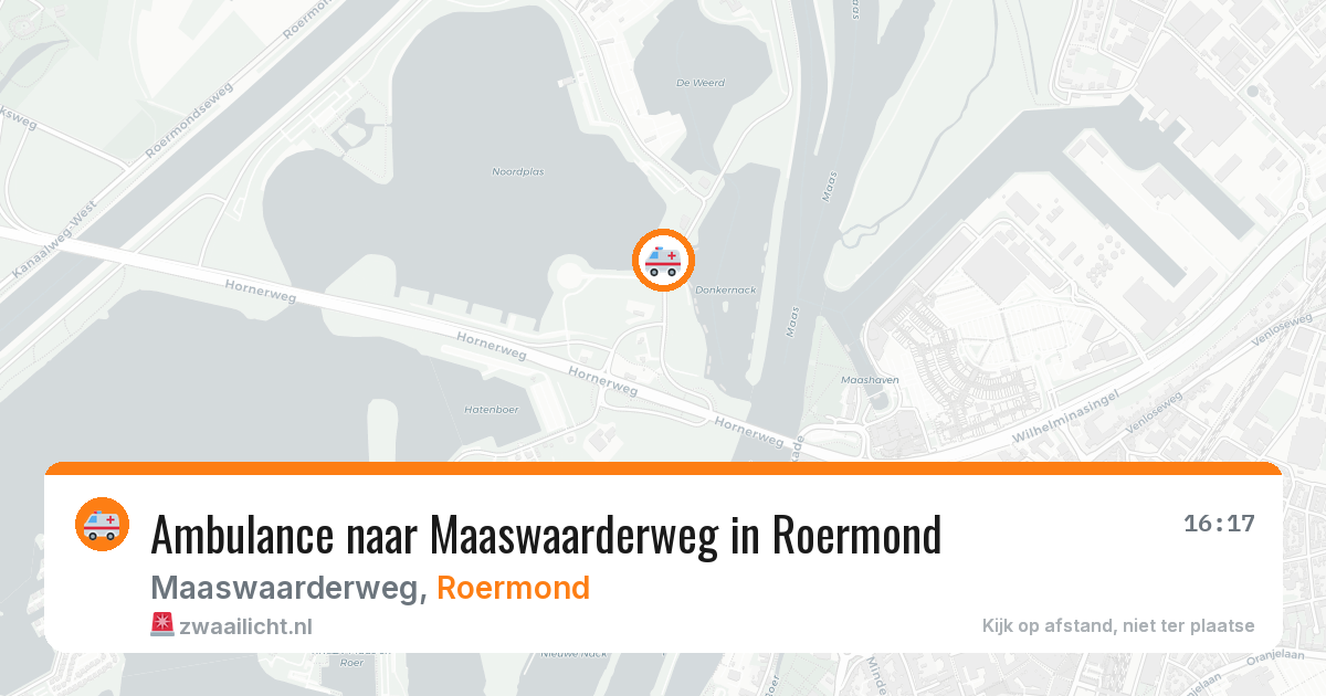 Ambulance naar Maaswaarderweg in Roermond — 1 aug 2026