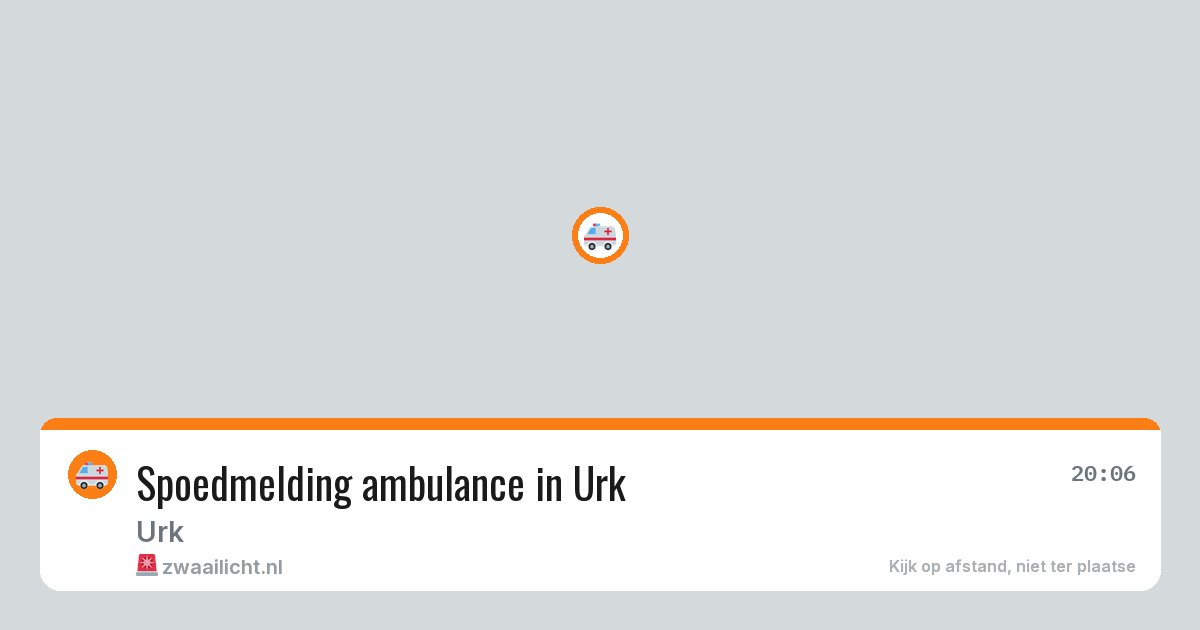 Spoedmelding ambulance in Urk — 11 aug 2026