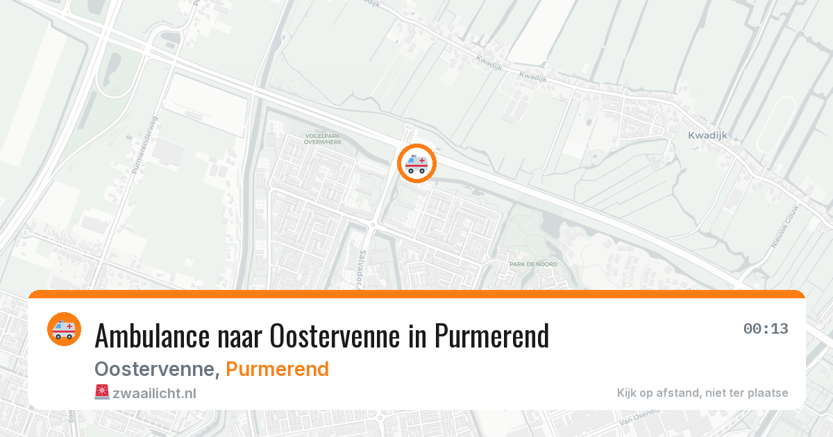 Ambulance naar Oostervenne in Purmerend — 1 aug 2026