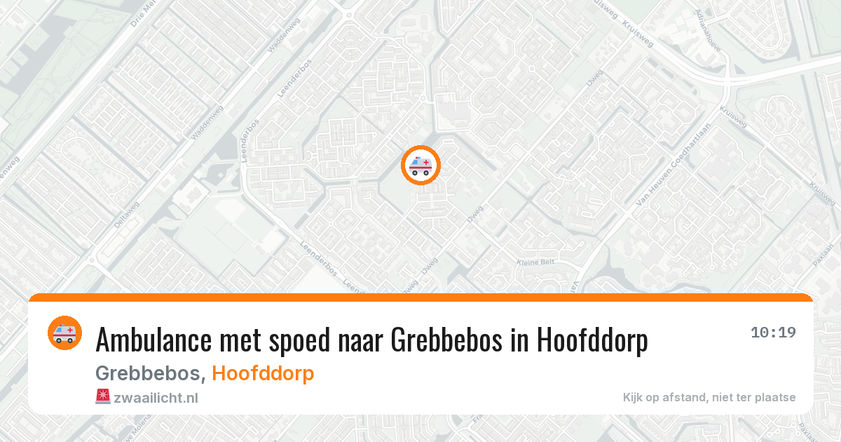 Ambulance met spoed naar Grebbebos in Hoofddorp — 9 feb 2026