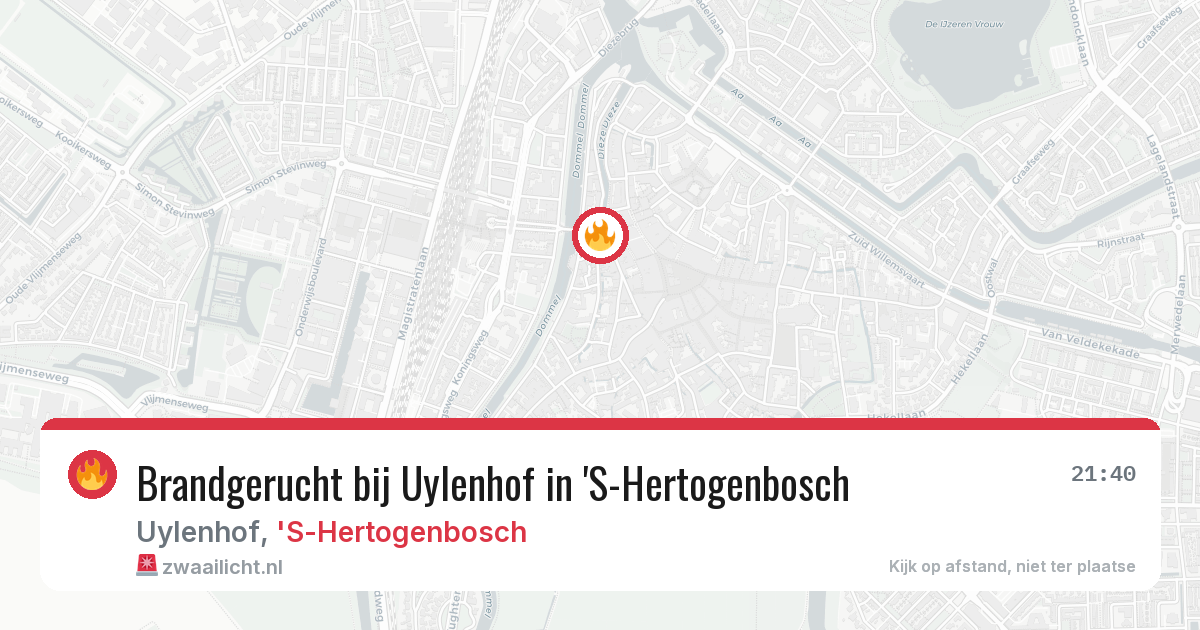 Brandgerucht bij Uylenhof in 'S-Hertogenbosch — 5 aug 2026