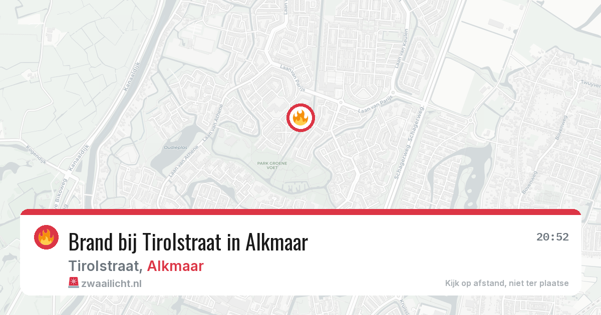 Brand bij Tirolstraat in Alkmaar — 17 apr 2026