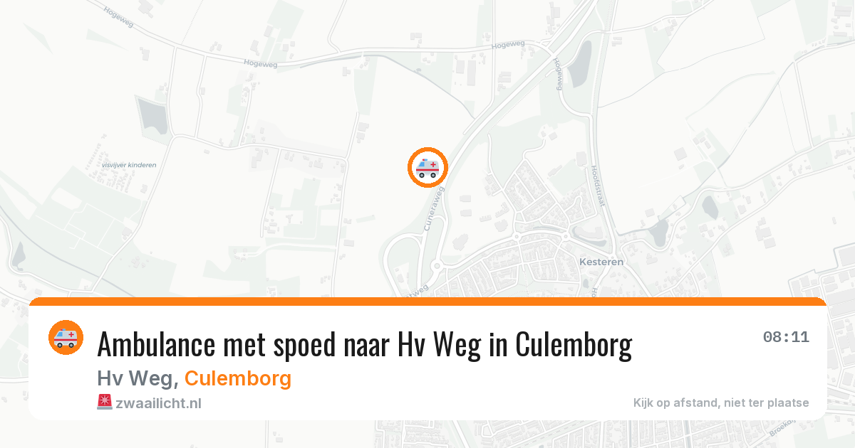 Ambulance met spoed naar Hv Weg in Culemborg — 24 jun 2026