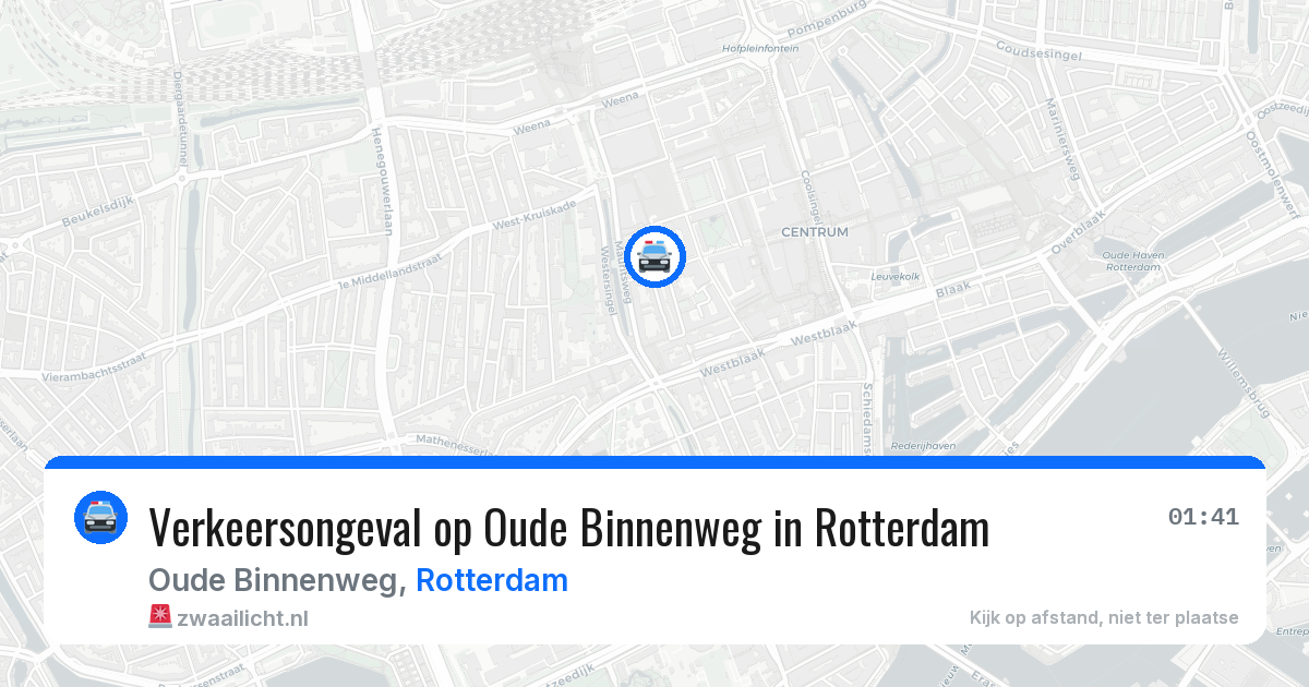 Verkeersongeval op Oude Binnenweg in Rotterdam — 3 apr 2026