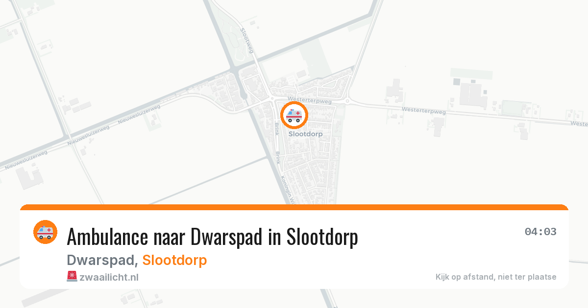 Ambulance naar Dwarspad in Slootdorp — 31 mrt 2026