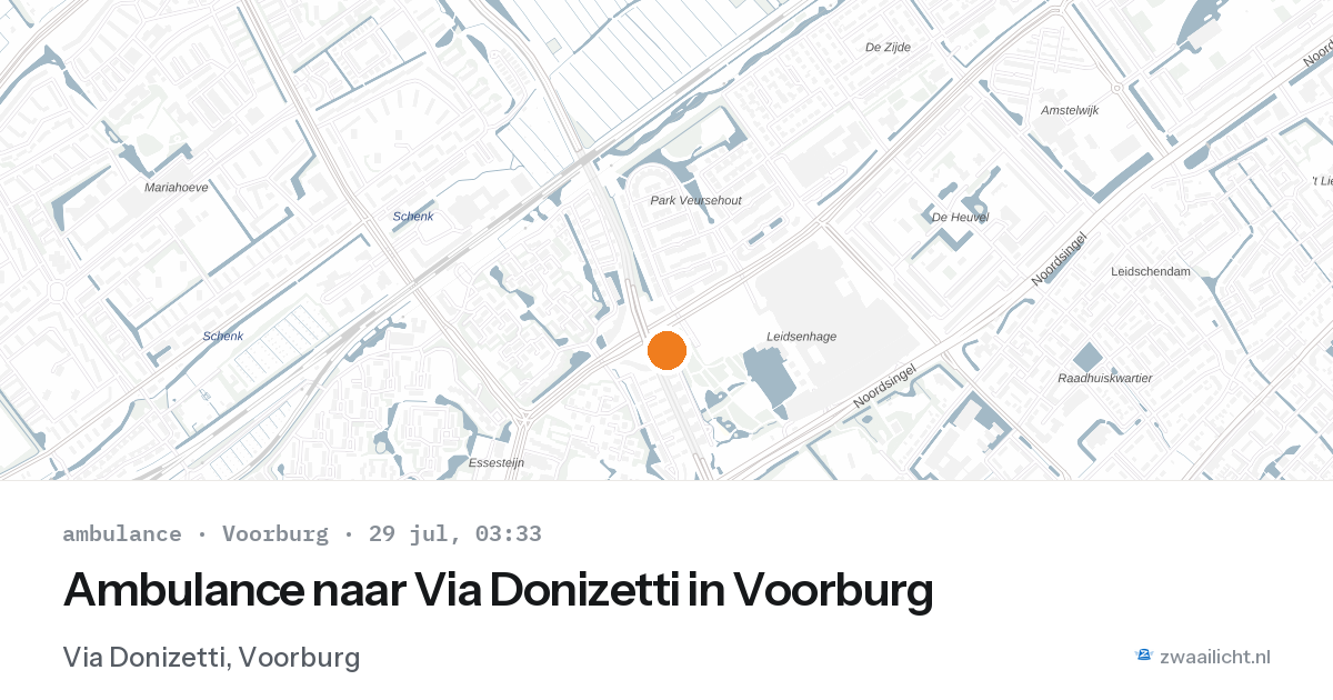 Ambulance naar Via Donizetti in Voorburg — 29 jul 2026