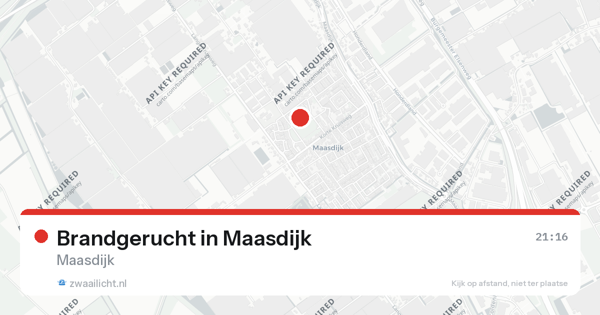 Brandgerucht in Maasdijk — 25 aug 2026
