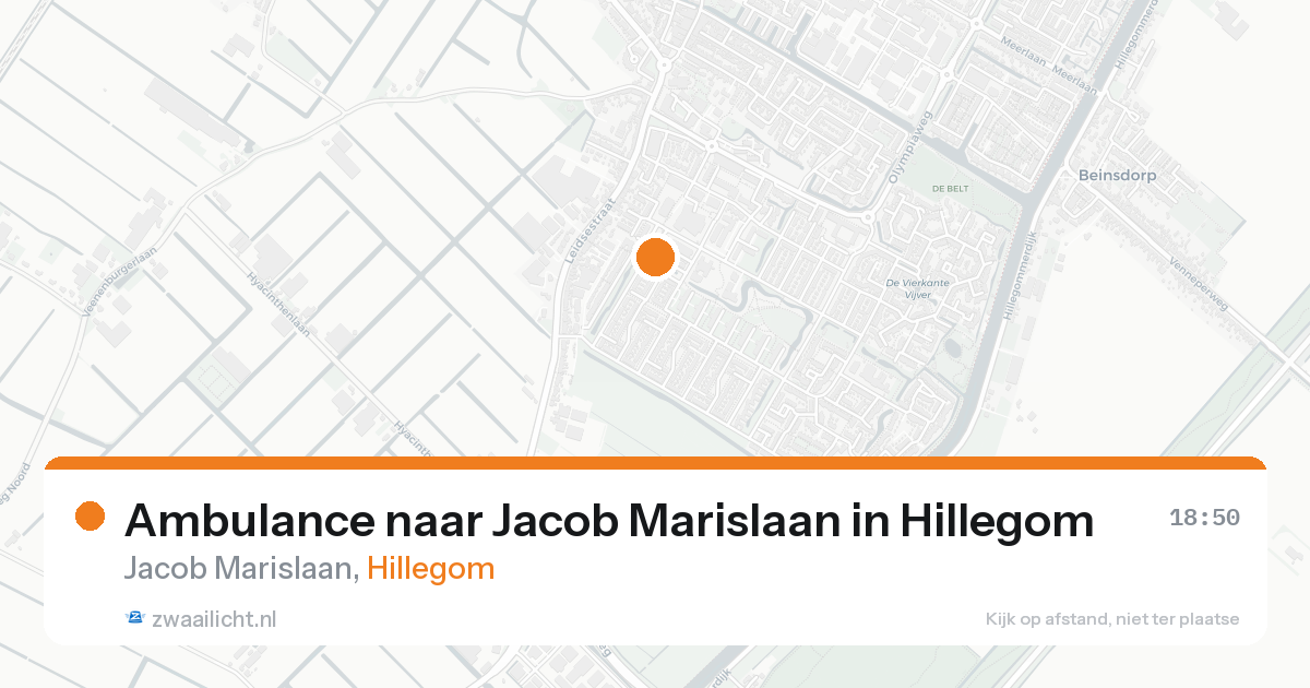 Ambulance naar Jacob Marislaan in Hillegom — 23 aug 2026