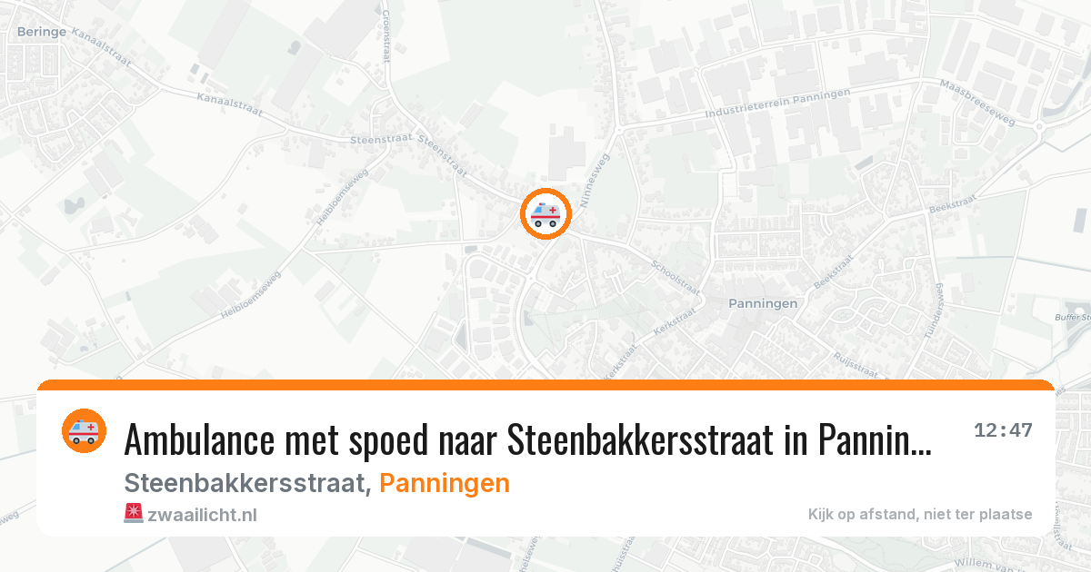 Ambulance met spoed naar Steenbakkersstraat in Panningen — 18 jun 2026