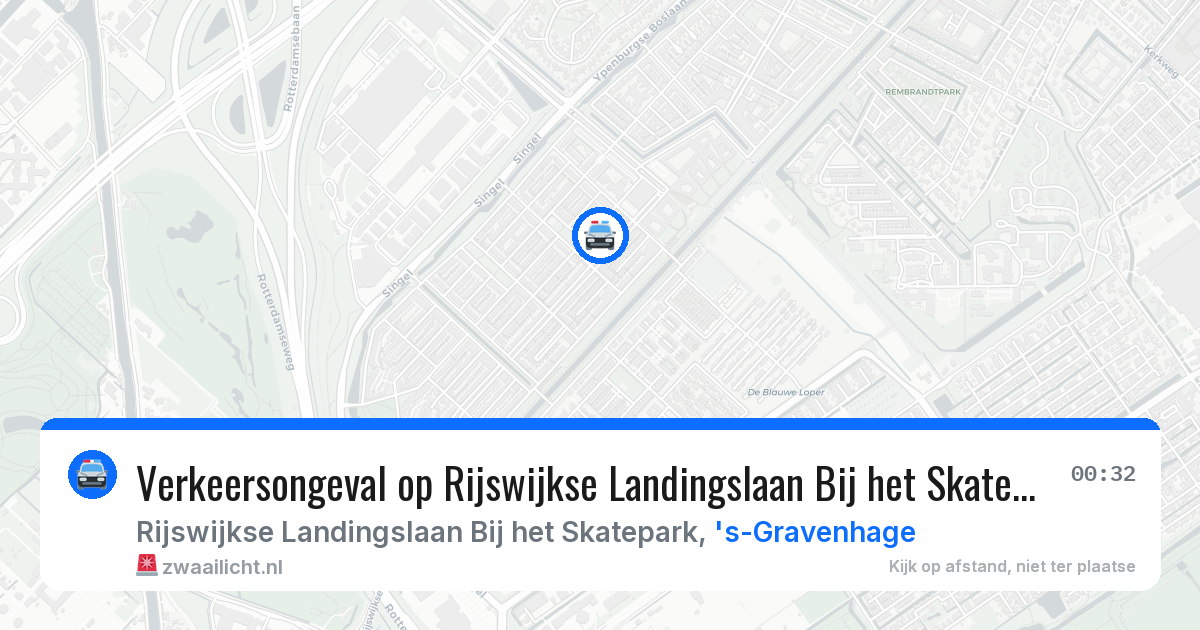 Verkeersongeval op Rijswijkse Landingslaan Bij het Skatepark in 's-Gravenhage — 26 jun 2026