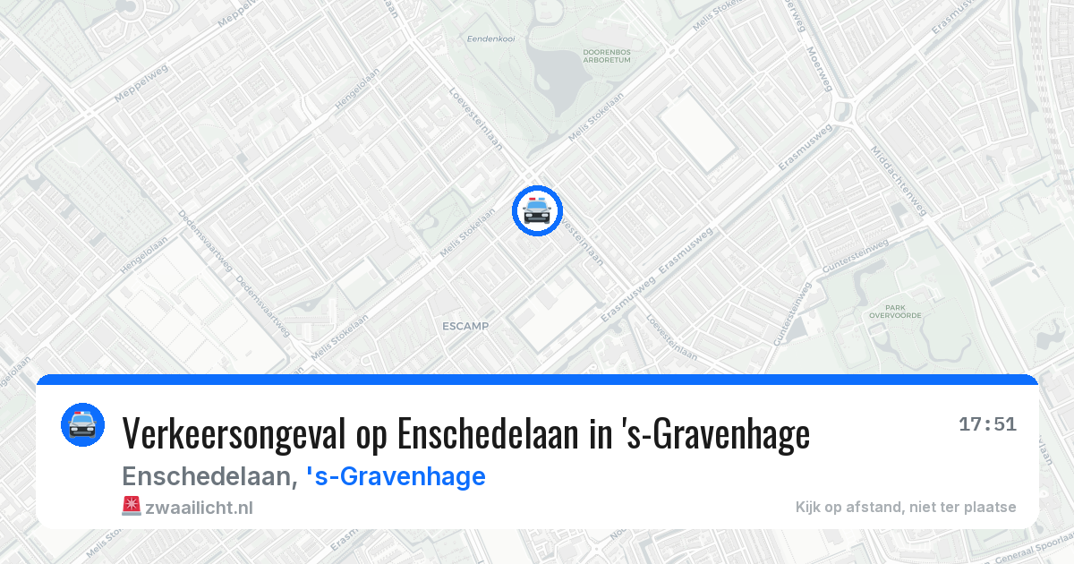Verkeersongeval op Enschedelaan in 's-Gravenhage — 8 jul 2026