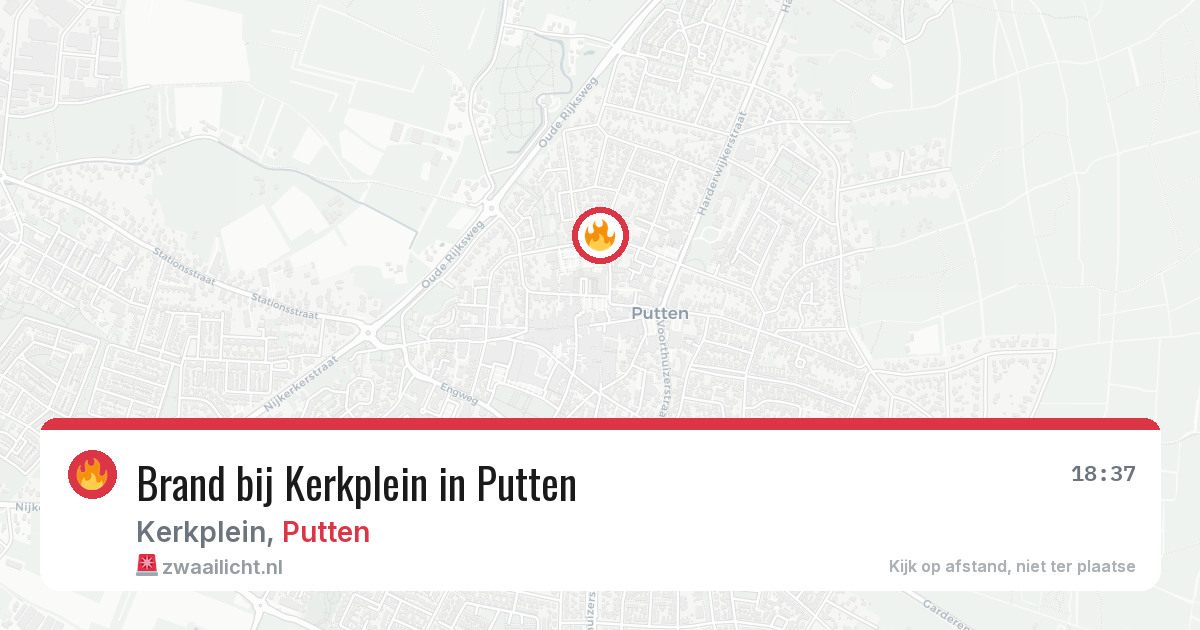 Brand bij Kerkplein in Putten — 20 jun 2026