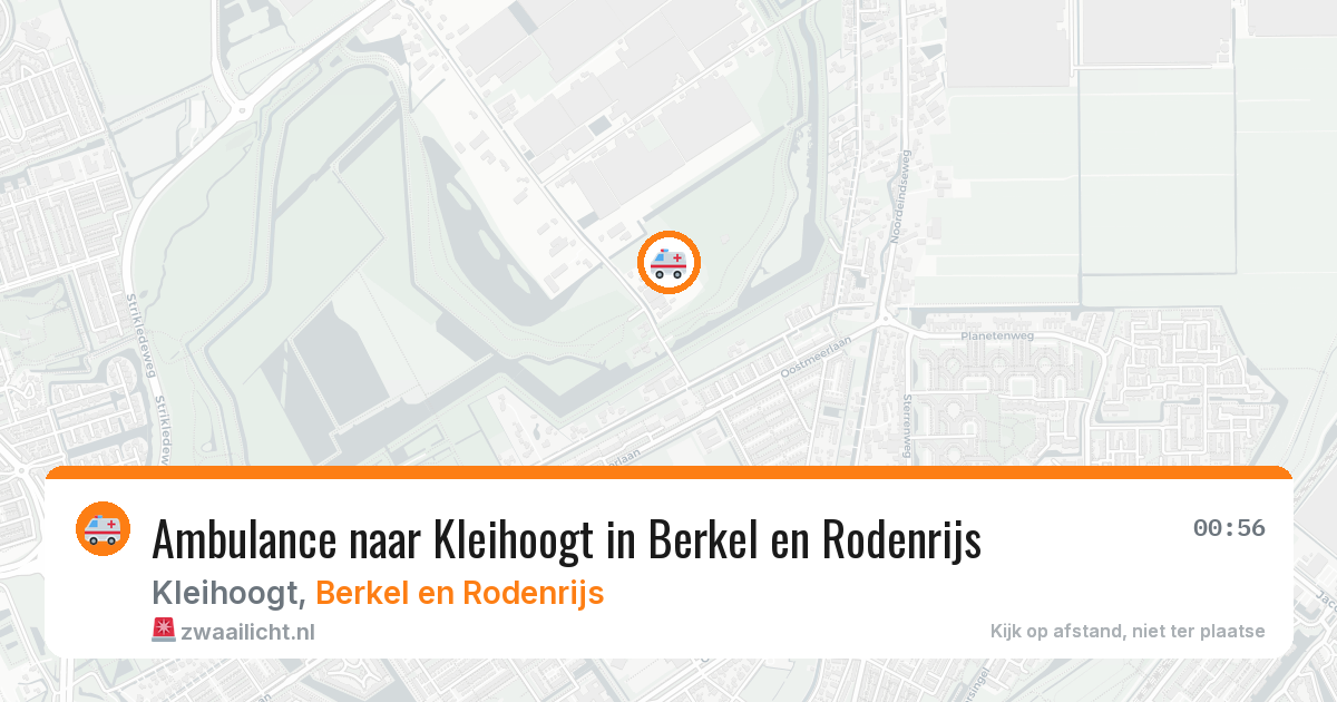 Ambulance naar Kleihoogt in Berkel en Rodenrijs — 20 apr 2026