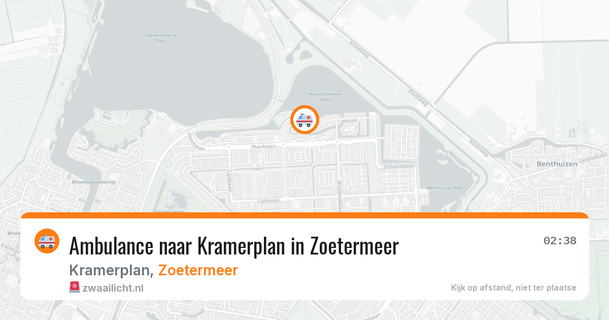 Ambulance naar Kramerplan in Zoetermeer — 27 jul 2026
