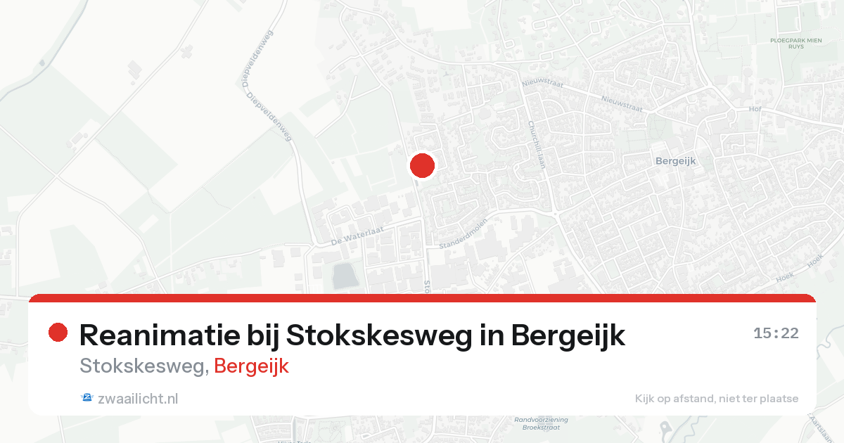 Reanimatie bij Stokskesweg in Bergeijk — 23 aug 2026