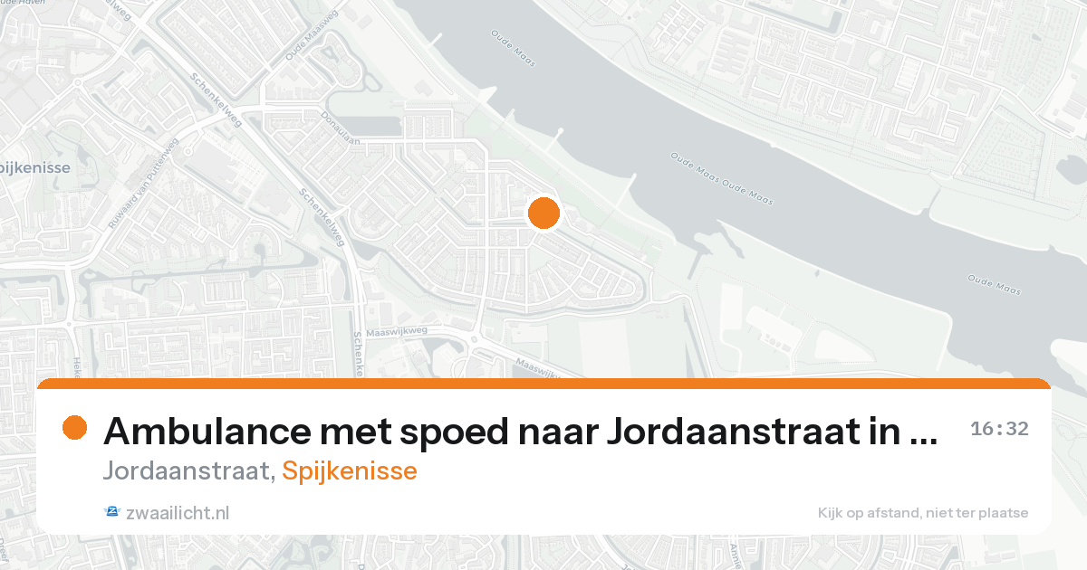 Ambulance met spoed naar Jordaanstraat in Spijkenisse — 26 mei 2026