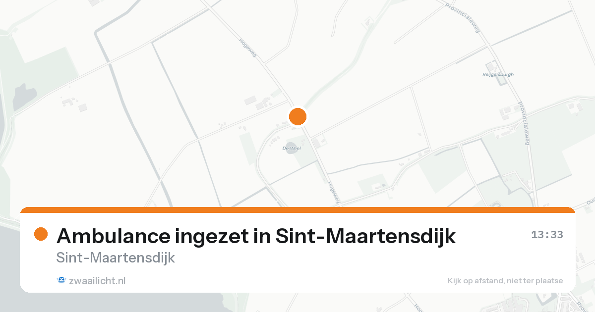 Ambulance ingezet in Sint-Maartensdijk — 17 aug 2026