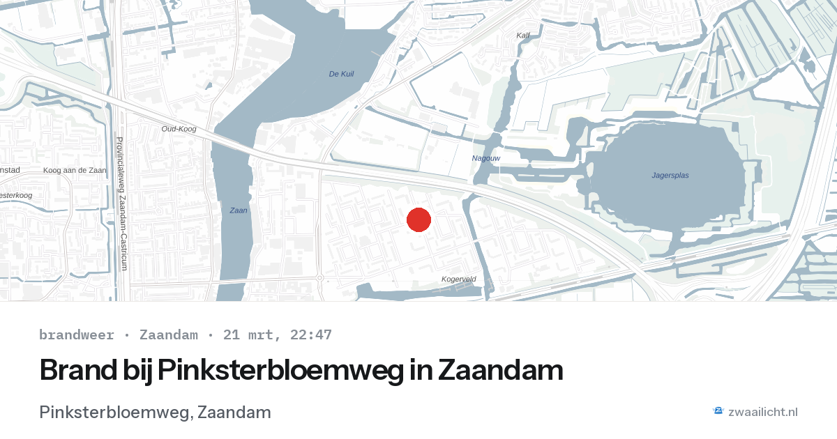 Brand bij Pinksterbloemweg in Zaandam — 21 mrt 2026