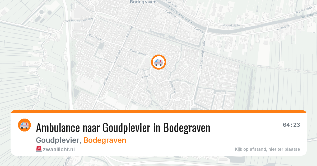 Ambulance naar Goudplevier in Bodegraven — 8 jul 2026