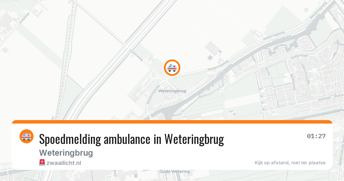 Spoedmelding ambulance in Weteringbrug — 4 jul 2026