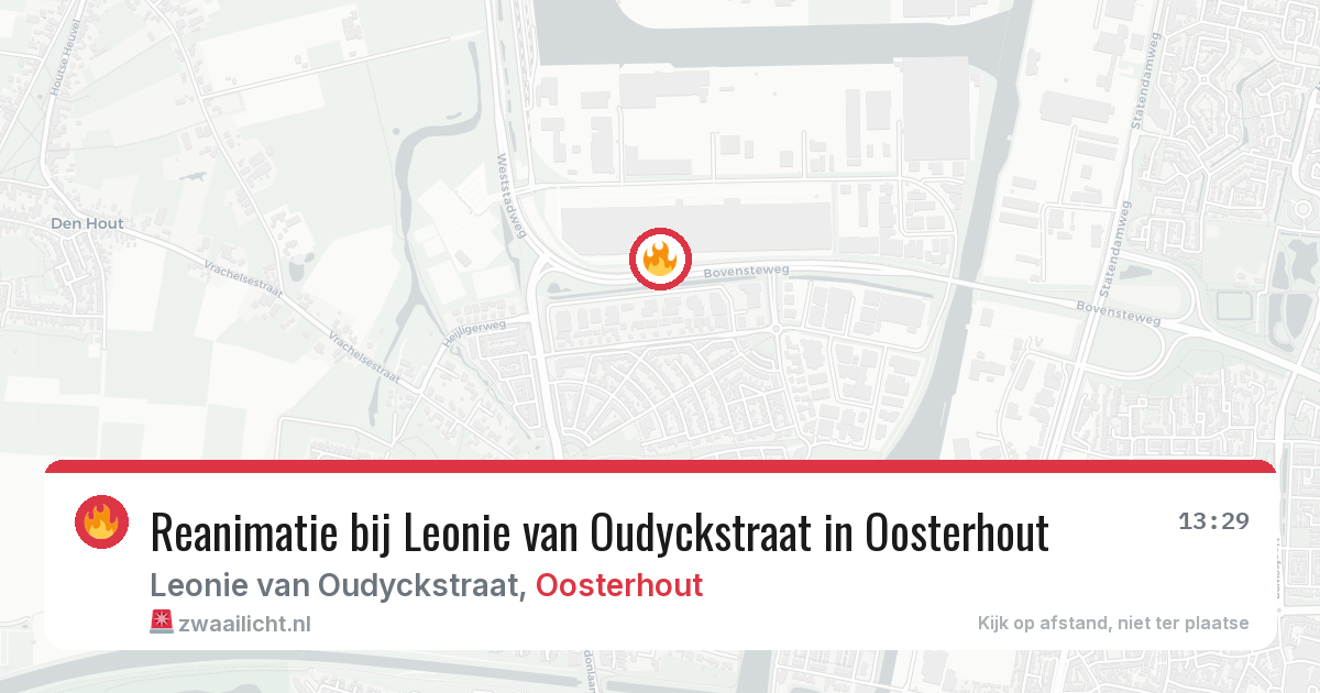 Reanimatie bij Leonie van Oudyckstraat in Oosterhout — 23 jul 2026