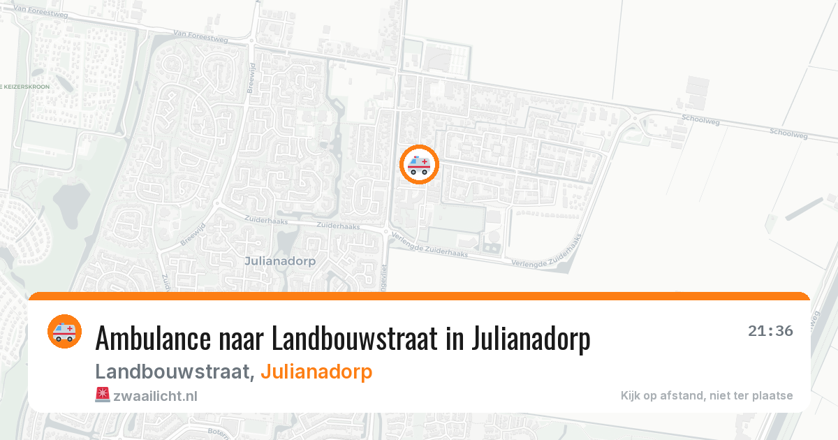 Ambulance naar Landbouwstraat in Julianadorp — 23 mrt 2026